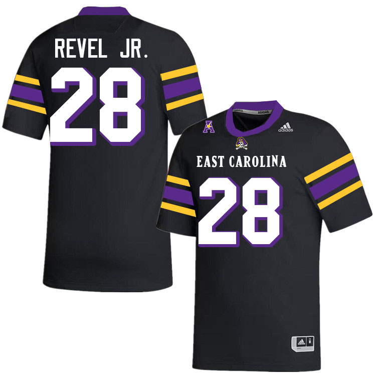 East Carolina Pirates #28 Shavon Revel Jr. College Football Jerseys,Uniforms-Alternate Black